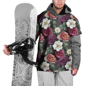 Накидка на куртку 3D с принтом Bouquet of flowers pattern , 100% полиэстер |  | flower | flowers | girl | woman | девушкам | девушки | листья | подарок | тропические цветы | цветочки | цветы