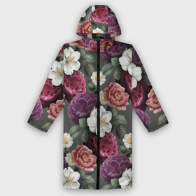 Дождевик унисекс 3D с принтом Bouquet of flowers pattern в Ханты-Майнсийске,  |  | Тематика изображения на принте: flower | flowers | girl | woman | девушкам | девушки | листья | подарок | тропические цветы | цветочки | цветы