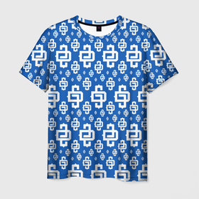 Мужская футболка 3D с принтом Узор Blue Pattern Dope Camo (Dope Street Market) в Новосибирске, 100% полиэфир | прямой крой, круглый вырез горловины, длина до линии бедер | балаклава | камуфляж | модные | узор | хайп | шмот