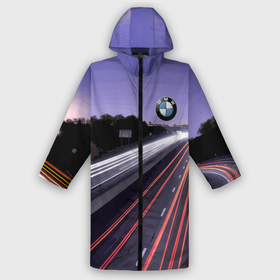 Дождевик унисекс 3D с принтом BMW   Ночная трасса в Ухте,  |  | bmw | germany | lights | night | route | sky | бмв | германия | небо | ночь | огни | трасса