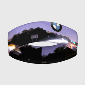 Повязка на голову 3D с принтом BMW   Ночная трасса в Петрозаводске,  |  | Тематика изображения на принте: bmw | germany | lights | night | route | sky | бмв | германия | небо | ночь | огни | трасса