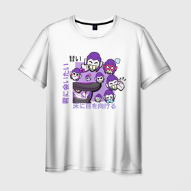 Мужская футболка 3D с принтом Мортис | Brawl Stars в Курске, 100% полиэфир | прямой крой, круглый вырез горловины, длина до линии бедер | brawl stars | mortis | бравл старс | игра | мортис | японские иероглифы