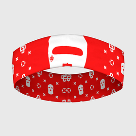 Повязка на голову 3D с принтом Узор Red Dope Ski Mask (Dope Street Market) в Санкт-Петербурге,  |  | балаклава | модные | узор | хайп | шмот