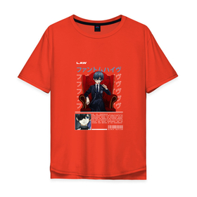 Мужская футболка хлопок Oversize с принтом Сиэль в кресле в Тюмени, 100% хлопок | свободный крой, круглый ворот, “спинка” длиннее передней части | anime | ciel phantomhive | аниме | анимэ | сиэль фантомхайв