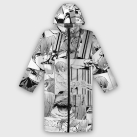 Дождевик унисекс 3D с принтом Тёмный дворецкий pattern в городе Новоалтайск,  |  | anime | ciel phantomhive | sebastian michaelis | аниме | анимэ | сиэль фантомхайв