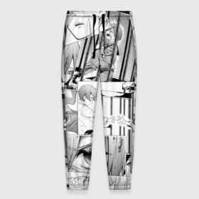 Мужские брюки 3D с принтом Тёмный дворецкий pattern в Петрозаводске, 100% полиэстер | манжеты по низу, эластичный пояс регулируется шнурком, по бокам два кармана без застежек, внутренняя часть кармана из мелкой сетки | anime | ciel phantomhive | sebastian michaelis | аниме | анимэ | сиэль фантомхайв