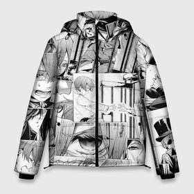 Мужская зимняя куртка 3D с принтом Тёмный дворецкий pattern в Петрозаводске, верх — 100% полиэстер; подкладка — 100% полиэстер; утеплитель — 100% полиэстер | длина ниже бедра, свободный силуэт Оверсайз. Есть воротник-стойка, отстегивающийся капюшон и ветрозащитная планка. 

Боковые карманы с листочкой на кнопках и внутренний карман на молнии. | anime | ciel phantomhive | sebastian michaelis | аниме | анимэ | сиэль фантомхайв