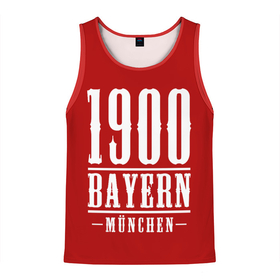 Мужская майка 3D с принтом Бавария Bayern Munchen в Екатеринбурге, 100% полиэстер | круглая горловина, приталенный силуэт, длина до линии бедра. Пройма и горловина окантованы тонкой бейкой | bayern | bayern munchen | munchen | бавария | германия | клуб | мюнхен | мюнхенская бавария | футбол | футбольный клуб