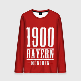 Мужской лонгслив 3D с принтом Бавария Bayern Munchen в Санкт-Петербурге, 100% полиэстер | длинные рукава, круглый вырез горловины, полуприлегающий силуэт | bayern | bayern munchen | munchen | бавария | германия | клуб | мюнхен | мюнхенская бавария | футбол | футбольный клуб