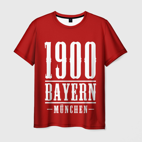 Мужская футболка 3D с принтом Бавария Bayern Munchen в Петрозаводске, 100% полиэфир | прямой крой, круглый вырез горловины, длина до линии бедер | bayern | bayern munchen | munchen | бавария | германия | клуб | мюнхен | мюнхенская бавария | футбол | футбольный клуб
