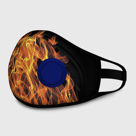 Маска из неопрена с принтом Flame   Pattern в Смоленске, неопрен 100% | Форма огибающая нос. Резинки для ушей с дополнительной резинкой на затылке. Клапан для выдоха для активного дыхания при занятиях спортом. Эластичный материал маски и окантовки для лучшего растяжения и прилегания маски.  | element | fire | flame | pattern | огонь | пламя | стихия | узор