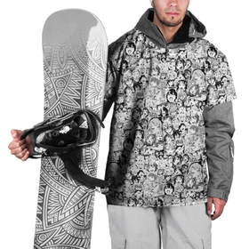 Накидка на куртку 3D с принтом АНИМЕ   АХЕГАО в Петрозаводске, 100% полиэстер |  | Тематика изображения на принте: ahegao | anime | cosplay | senpai | аниме | ахегао | коллаж | косплей | паттерн | сенпай | фото