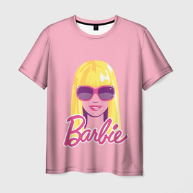 Мужская футболка 3D с принтом Barbie Sunglasses в Екатеринбурге, 100% полиэфир | прямой крой, круглый вырез горловины, длина до линии бедер | barbara | barbie | beauty | doll | girl | idol | perfect | pink | pop | toy | usa | woman | барбара | барби | девушка | игрушка | кукла | попидол | розовый | силуэт | сша