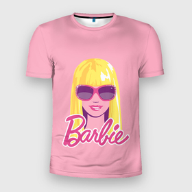 Мужская футболка 3D Slim с принтом Barbie Sunglasses в Новосибирске, 100% полиэстер с улучшенными характеристиками | приталенный силуэт, круглая горловина, широкие плечи, сужается к линии бедра | barbara | barbie | beauty | doll | girl | idol | perfect | pink | pop | toy | usa | woman | барбара | барби | девушка | игрушка | кукла | попидол | розовый | силуэт | сша