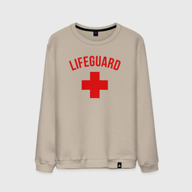 Мужской свитшот хлопок с принтом Lifeguard в Курске, 100% хлопок |  | клуб романтики | крест | логотип | надпись | название