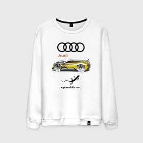 Мужской свитшот хлопок с принтом Audi   Quattro   Lizard , 100% хлопок |  | audi | car | concept | germany | lizard | автомобиль | ауди | германия | ящерица