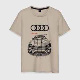 Мужская футболка хлопок с принтом Audi   Sketch   Concept в Курске, 100% хлопок | прямой крой, круглый вырез горловины, длина до линии бедер, слегка спущенное плечо. | audi | car | concept | germany | sketch | автомобиль | ауди | германия | эскиз