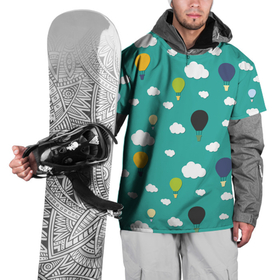 Накидка на куртку 3D с принтом Улетаем в Кировске, 100% полиэстер |  | Тематика изображения на принте: воздушный | воздушный шар | небо | полет | шар | шары