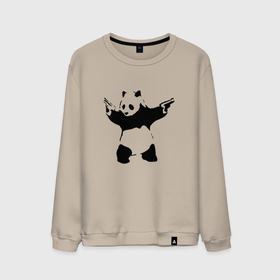 Мужской свитшот хлопок с принтом Banksy. Panda with Guns в Белгороде, 100% хлопок |  | art | artist | banksy | graffiti | gun | panda | smile | street | бэнкси | оружие | панда | пистолет | смайл | стритарт | художник