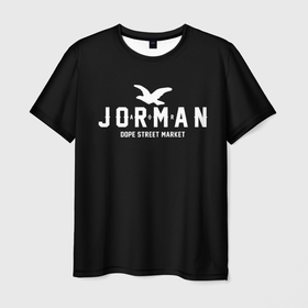 Мужская футболка 3D с принтом Узор Black Jorman Air (Dope Street Market) в Тюмени, 100% полиэфир | прямой крой, круглый вырез горловины, длина до линии бедер | air | dope | jordan | джордан | модные | узор | хайп | шмот | эир