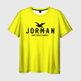 Мужская футболка 3D с принтом Узор Yellow Jorman Air (Dope Street Market) в Новосибирске, 100% полиэфир | прямой крой, круглый вырез горловины, длина до линии бедер | air | dope | jordan | джордан | модные | узор | хайп | шмот | эир