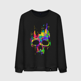 Мужской свитшот хлопок с принтом Color skull   Neon   Vanguard в Тюмени, 100% хлопок |  | color | fashion | neon | skull | vanguard | авангард | мода | неон | цвет | череп