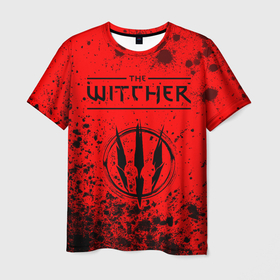 Мужская футболка 3D с принтом THE WITCHER 3   Арт , 100% полиэфир | прямой крой, круглый вырез горловины, длина до линии бедер | game | games | hunt | logo | the | the witcher 3 | thewitcher 3 | thewitcher3 | wild | witcher | witcher 3 | witcher3 | ведьмак | ведьмак 3 | ведьмак3 | дикая | игра | игры | краска | краски | лого | логотип | логотипы | охота | рпг | симв