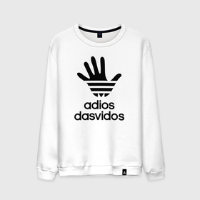 Мужской свитшот хлопок с принтом Досвидос adidas в Курске, 100% хлопок |  | adios | anti brand | brand | dasvidos | goodbye | logo | адьюс | антибренд | бренд | дасвидос | до свидания | логотип
