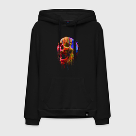 Мужская толстовка хлопок с принтом Color skull   Neon   Fashion в Санкт-Петербурге, френч-терри, мягкий теплый начес внутри (100% хлопок) | карман-кенгуру, эластичные манжеты и нижняя кромка, капюшон с подкладом и шнурком | color | fashion | jaw | neon | skull | мода | неон | пасть | цвет | череп