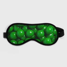 Маска для сна 3D с принтом Крупный зеленый горошек в Новосибирске, внешний слой — 100% полиэфир, внутренний слой — 100% хлопок, между ними — поролон |  | горох | горошек | зеленый | зеленый горошек | зелень