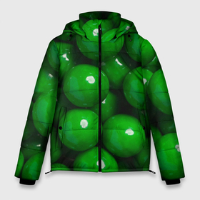 Мужская зимняя куртка 3D с принтом Крупный зеленый горошек в Курске, верх — 100% полиэстер; подкладка — 100% полиэстер; утеплитель — 100% полиэстер | длина ниже бедра, свободный силуэт Оверсайз. Есть воротник-стойка, отстегивающийся капюшон и ветрозащитная планка. 

Боковые карманы с листочкой на кнопках и внутренний карман на молнии. | горох | горошек | зеленый | зеленый горошек | зелень