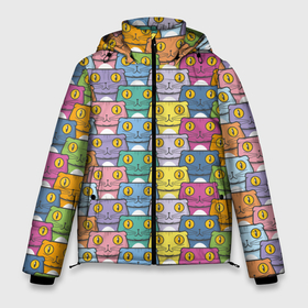 Мужская зимняя куртка 3D с принтом FamousNiki патерн в Курске, верх — 100% полиэстер; подкладка — 100% полиэстер; утеплитель — 100% полиэстер | длина ниже бедра, свободный силуэт Оверсайз. Есть воротник-стойка, отстегивающийся капюшон и ветрозащитная планка. 

Боковые карманы с листочкой на кнопках и внутренний карман на молнии. | famousniki | животные | кот | котики | ники