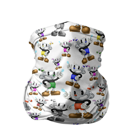 Бандана-труба 3D с принтом Капхэд в Белгороде, 100% полиэстер, ткань с особыми свойствами — Activecool | плотность 150‒180 г/м2; хорошо тянется, но сохраняет форму | cuphead | mugman | капхэд | магмэн | чашка