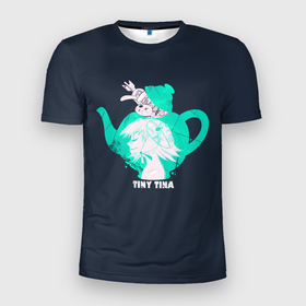 Мужская футболка 3D Slim с принтом Тина в чайнике | Tiny Tinas в Белгороде, 100% полиэстер с улучшенными характеристиками | приталенный силуэт, круглая горловина, широкие плечи, сужается к линии бедра | Тематика изображения на принте: borderlands | bunny | dragon | girl | green | keep | mask | on | rocket | tina | tinas | tiny | wonderlands | в | девочка | дракона | зеленый | кролик | маленькая | маска | подземелье | ракета | тина | чайник | чайнике
