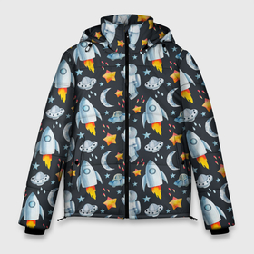 Мужская зимняя куртка 3D с принтом Астрология космонавты в Кировске, верх — 100% полиэстер; подкладка — 100% полиэстер; утеплитель — 100% полиэстер | длина ниже бедра, свободный силуэт Оверсайз. Есть воротник-стойка, отстегивающийся капюшон и ветрозащитная планка. 

Боковые карманы с листочкой на кнопках и внутренний карман на молнии. | nasa | астрология | космонавты | космос | наса | планеты