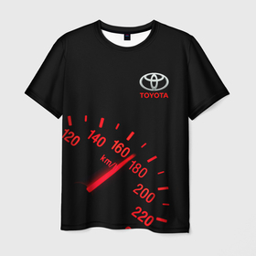 Мужская футболка 3D с принтом Toyota Тойота Спидометр , 100% полиэфир | прямой крой, круглый вырез горловины, длина до линии бедер | auto | sport | toyota | авто | автомобиль | автомобильные | бренд | марка | машины | спорт | спортивный | таета | тайота | тоета | тойота