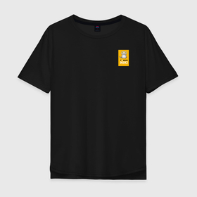 Мужская футболка хлопок Oversize с принтом FamousNiki logo в Белгороде, 100% хлопок | свободный крой, круглый ворот, “спинка” длиннее передней части | famousniki | кот | котик | котики | коты | никикот