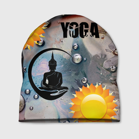 Шапка 3D с принтом Буддисткая йога    медитация и релакс , 100% полиэстер | универсальный размер, печать по всей поверхности изделия | yoga | асана | будда | буддизм | девушкам | здоровье | зож | йога | мантра | медитация | реалакс | солнце | фитнес | янтра