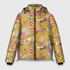 Мужская зимняя куртка 3D с принтом Barbie Summer Pattern в Белгороде, верх — 100% полиэстер; подкладка — 100% полиэстер; утеплитель — 100% полиэстер | длина ниже бедра, свободный силуэт Оверсайз. Есть воротник-стойка, отстегивающийся капюшон и ветрозащитная планка. 

Боковые карманы с листочкой на кнопках и внутренний карман на молнии. | Тематика изображения на принте: barbara | barbie | beauty | doll | girl | idol | perfect | pink | pop | toy | usa | woman | барбара | барби | девушка | игрушка | кукла | попидол | розовый | силуэт | сша