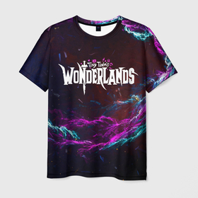 Мужская футболка 3D с принтом Tiny Tinas Wonderlands, logo в Белгороде, 100% полиэфир | прямой крой, круглый вырез горловины, длина до линии бедер | borderlands | tiny tinas borderlands | tiny tinas wonderlands | крошечная тина | тина тина вондерленд | тина тина вондерлэнд | тина тинас