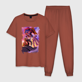 Мужская пижама хлопок с принтом Камия art , 100% хлопок | брюки и футболка прямого кроя, без карманов, на брюках мягкая резинка на поясе и по низу штанин
 | anime | tengen toppa gurren lagann | аниме | анимэ | гурен лаганн | камия