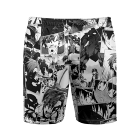 Мужские шорты спортивные с принтом Gurren Lagann pattern в Белгороде,  |  | anime | tengen toppa gurren lagann | аниме | анимэ | гурен лаганн | ёко | камия | ния | симон