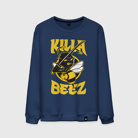 Мужской свитшот хлопок с принтом Killa BЕЕZ в Санкт-Петербурге, 100% хлопок |  | bee | catana | killa beez | ninja | wu | wu tang | wu tang killa beez | ву | ву танг | катана | ниндзя | пчела