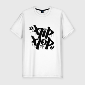 Мужская футболка хлопок Slim с принтом Hip Hоp в Кировске, 92% хлопок, 8% лайкра | приталенный силуэт, круглый вырез ворота, длина до линии бедра, короткий рукав | graffiti | hip hop | music | граффити | музыка | хип хоп