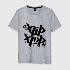 Мужская футболка хлопок с принтом Hip Hоp в Тюмени, 100% хлопок | прямой крой, круглый вырез горловины, длина до линии бедер, слегка спущенное плечо. | graffiti | hip hop | music | граффити | музыка | хип хоп
