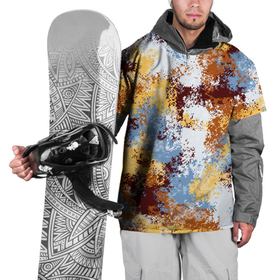 Накидка на куртку 3D с принтом Камуфляж Василиск Капель в Новосибирске, 100% полиэстер |  | василиск | весна | камуфляж | милитари | пиксельный
