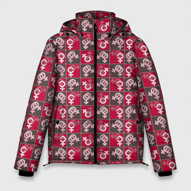 Мужская зимняя куртка 3D с принтом Гендерные Символы (любовь) в Новосибирске, верх — 100% полиэстер; подкладка — 100% полиэстер; утеплитель — 100% полиэстер | длина ниже бедра, свободный силуэт Оверсайз. Есть воротник-стойка, отстегивающийся капюшон и ветрозащитная планка. 

Боковые карманы с листочкой на кнопках и внутренний карман на молнии. | Тематика изображения на принте: erotic | femdom | love | playboy | для влюбленных | любовь | отношения | плейбой | подарок любви | поцелуй | романтика | садо мазо | свидание | страсть | стрипт