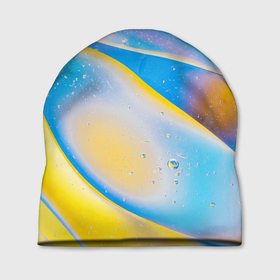 Шапка 3D с принтом Градиент | Жёлто Голубая Абстракция в Тюмени, 100% полиэстер | универсальный размер, печать по всей поверхности изделия | градиент | лазурный | радуга | хайп | цветной | шмот
