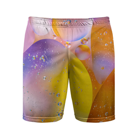 Мужские шорты спортивные с принтом Градиент | Яркие Пузыри в Курске,  |  | Тематика изображения на принте: градиент | лазурный | радуга | хайп | цветной | шмот