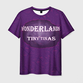 Мужская футболка 3D с принтом Tiny Tinas Wonderlands Галактика в Новосибирске, 100% полиэфир | прямой крой, круглый вырез горловины, длина до линии бедер | wanderlands галактика | вандерлендс галактика | игра тини тинас вандерлендс | надпись вандерлендс | тини тинас галактика